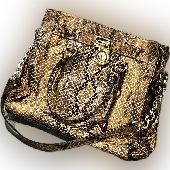 Michael Kors Hamilton Python Large Tote - Picture 4 of 5